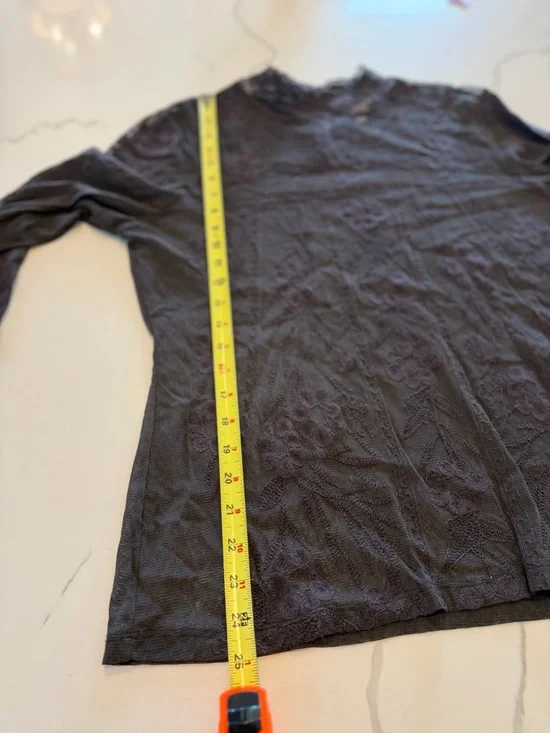 Sundance | Sheer Floral Top Womens mesh stretch boho Like New LARGE blouse - Picture 10 of 10